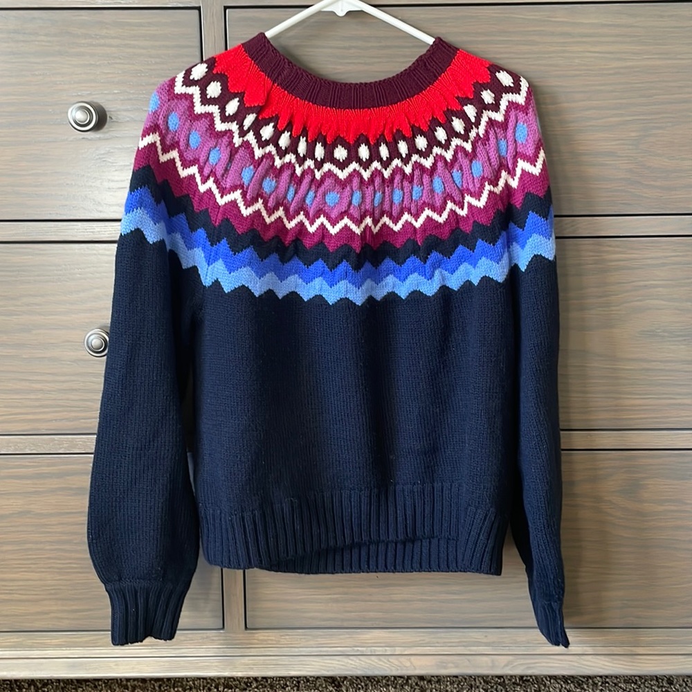 Joie Karenya Fair Isle sweater size small